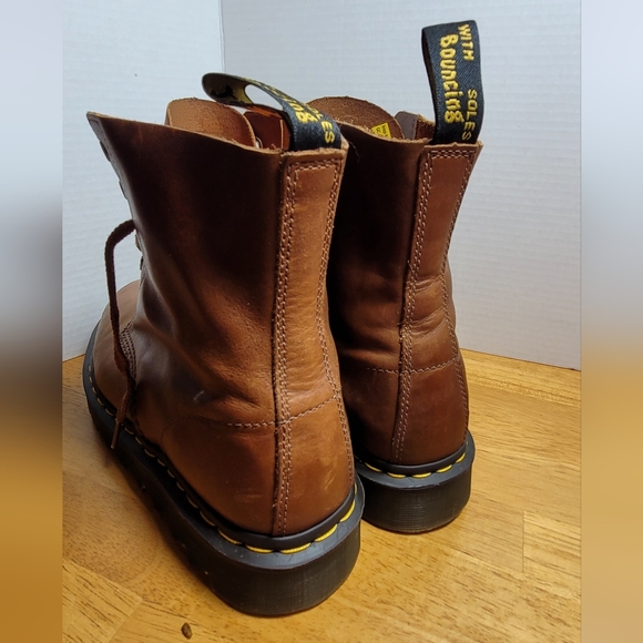 Dr. Martens 1460 PASCAL ZIGGY LEATHER LACE UP BOOTS TAN LUXOR 11 Men / 12 Women - Picture 3 of 15